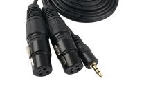 CABLE PRO Y - 1 MINI JACK 3,5 / 2 XLR3 F  40CM